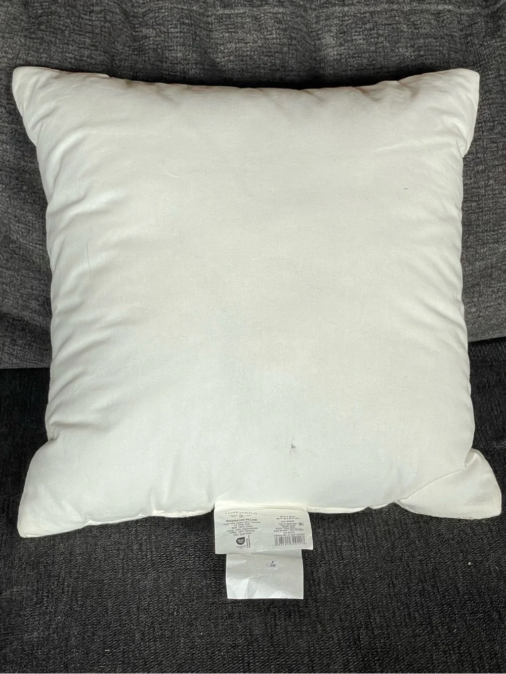 Holiday Snowflake Textured Throw Pillow - White and Gold - 18” x 18”